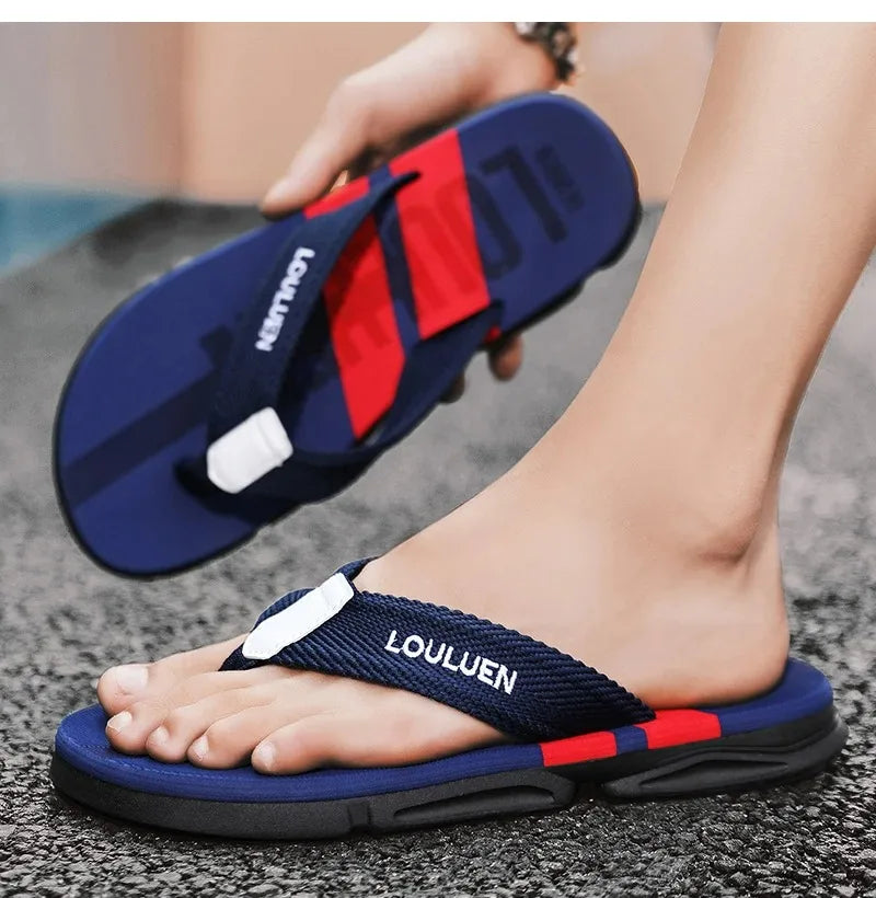High Quality Fashion Men Flip Flops Summer Beach Flip Flops Men Casual Breathable Antiskid Beach Slippers Men Summer Outdoor