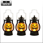 Halloween Pumpkin Ghost Face Lamp Portable Skull Decoration Light for Bar Party Table Atmosphere Prop Halloween Decor Use