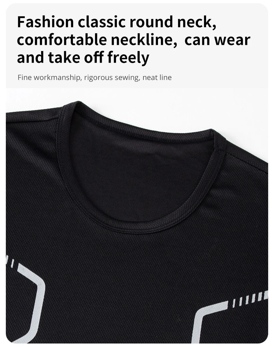 2/6 Pack Plus Size Men's Quick-drying Short-sleeved Shorts Suit Men's Leisure Sports Running Fitness T-shirt Joker Shorts Teen