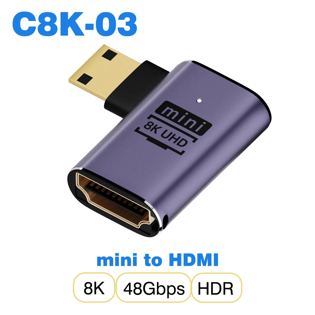 HDMI-compatible Cable Adapter mini micro hdmi to HDMI 2.1 Converter 48Gpbs 8K60HZ 4K120HZ for HDTV Projector PS4 PS5 Laptop PC