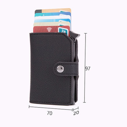 Top Quality Wallets Men Money Bag Automatic Pop-up Metal Aluminum Shell Money Minimalist Credit Card Holder RFID Blocking