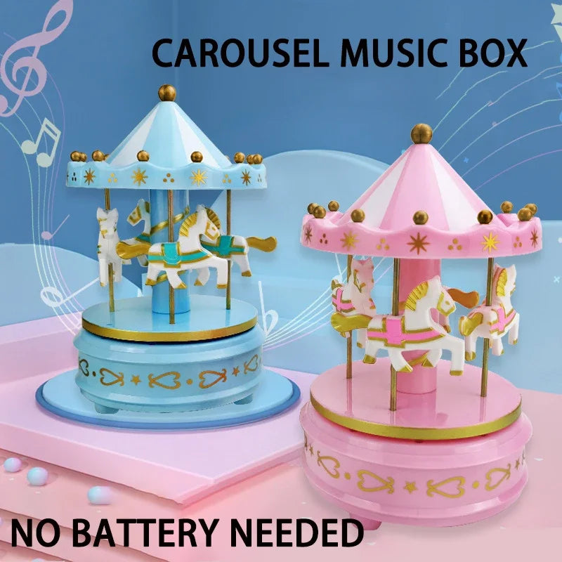 Carousel Music Box, Children's Music Box, Creative Toys, Cake Baking Decoration, Christmas Decoration, Birthday Gift