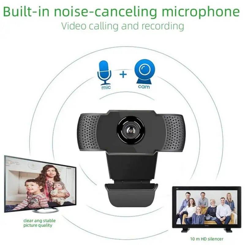 New 1080P Webcam Full HD Web Camera With LED Fill Light Microphone USB Plug Web Cam For PC Computer Mac Laptop Desktop Camera