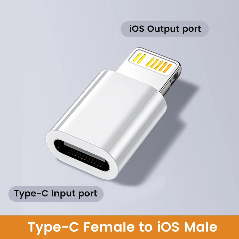 Type c To Lightning Adapter Female Type C Adapter for Ios Fast Charging Adaptador USB C Converter for iPhone