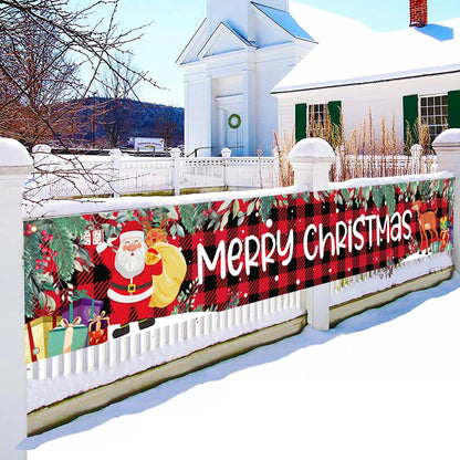 Christmas Outdoor Banner Merry Christmas Decorations For Home 2024 Navidad Kerst Xmas Decor Noel Kerst Happy New Year Gift 2025