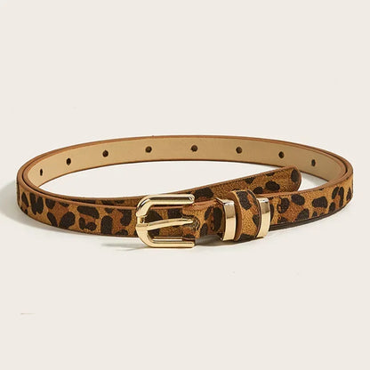 Ladies Belt Leopard Print Leather American Western Style Retro Belt Sexy Leopard Design Jeans dress Decorative Wide Belt