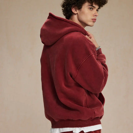 Batik fleece zippered hoodie