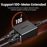 UGREEN RJ45 Splitter 1 to 2 Ethernet Adapter Internet Network Cable Extender RJ45 Connector Coupler for PC Laptop TV Box Router