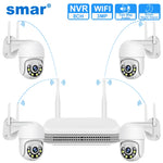 Smar 3MP Wireless CCTV Security Camera System PTZ Wifi Camera Outdoor Surveillance Camera Kit  Alarm 8CH NVR WIFI Camera Set