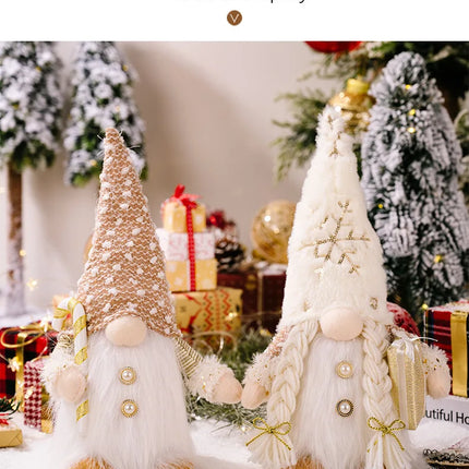 30cm Glowing Gnome Christmas Decorations 2024 Faceless Plush Dolls elf Home Ornaments Navidad New Year 2024 Gift