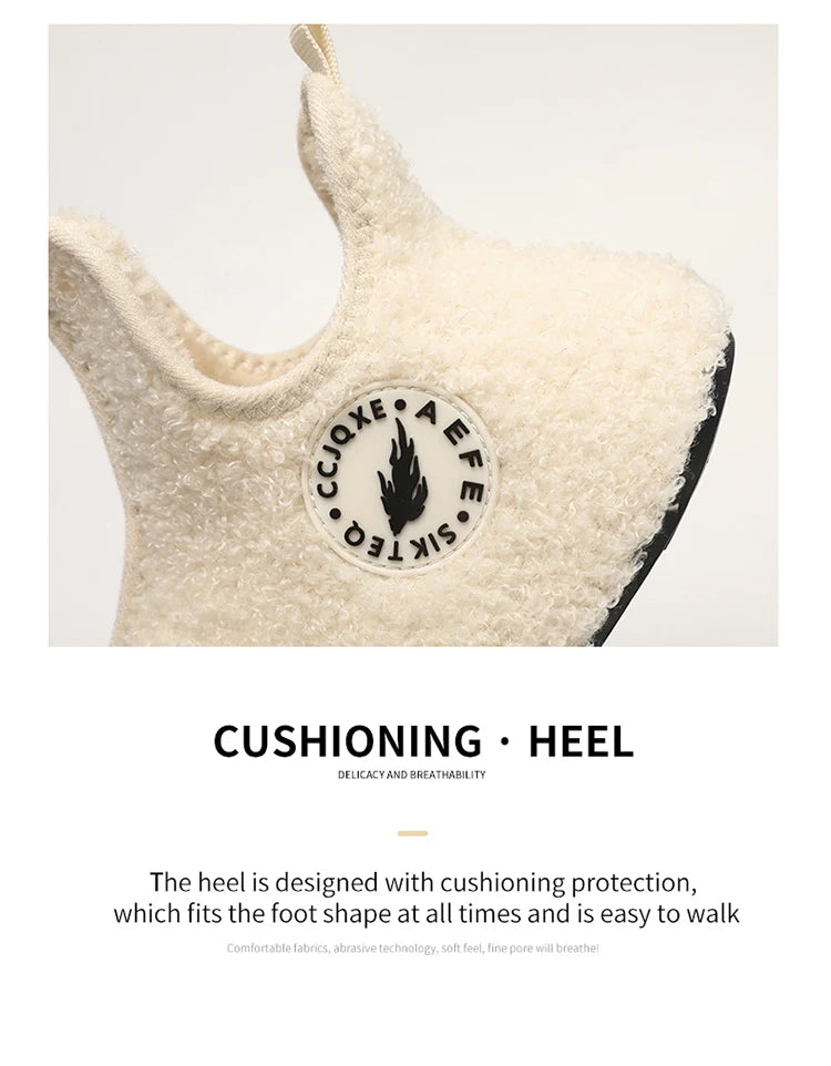 Winter Slippers Men Couples Slippers Non-slip Warm Women and Men Slipper Indoor Soft Shoes Comfortable Flat Home Cotton Shoe