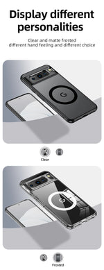 2025 Fashion Magnetic Case For Google Pixel 9 Pro 8 8A 7 10 Dull Polish Wireless Charger Cover Anti-knock Cases For Pixel 9A 7A