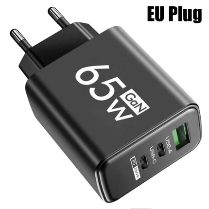 GaN Charger USB C PD Type C Quick Charge Mobile Phone Fast Charging Wall Adapter for iPhone 15 Xiaomi 14 Huawei 60 Portable