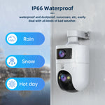 4K PTZ IP Camera Outdoor Waterproof Dual Lens 5G WiFi Security Camera Auto Tracking Video Surveillance Camera Baby Monitor