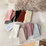 2024 New Winter  Cashmere Wool Women Socks  Casual japanese fashion Solid Color Thicker Long Sock Girls Thermal Warm Crew Sock