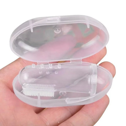 5 Sets of Pet Silicone Finger Sleeves Boxed Toothbrushes for Cats Dogs Brushing Finger Sleeves Pet Teeth Oral Cleaning Products