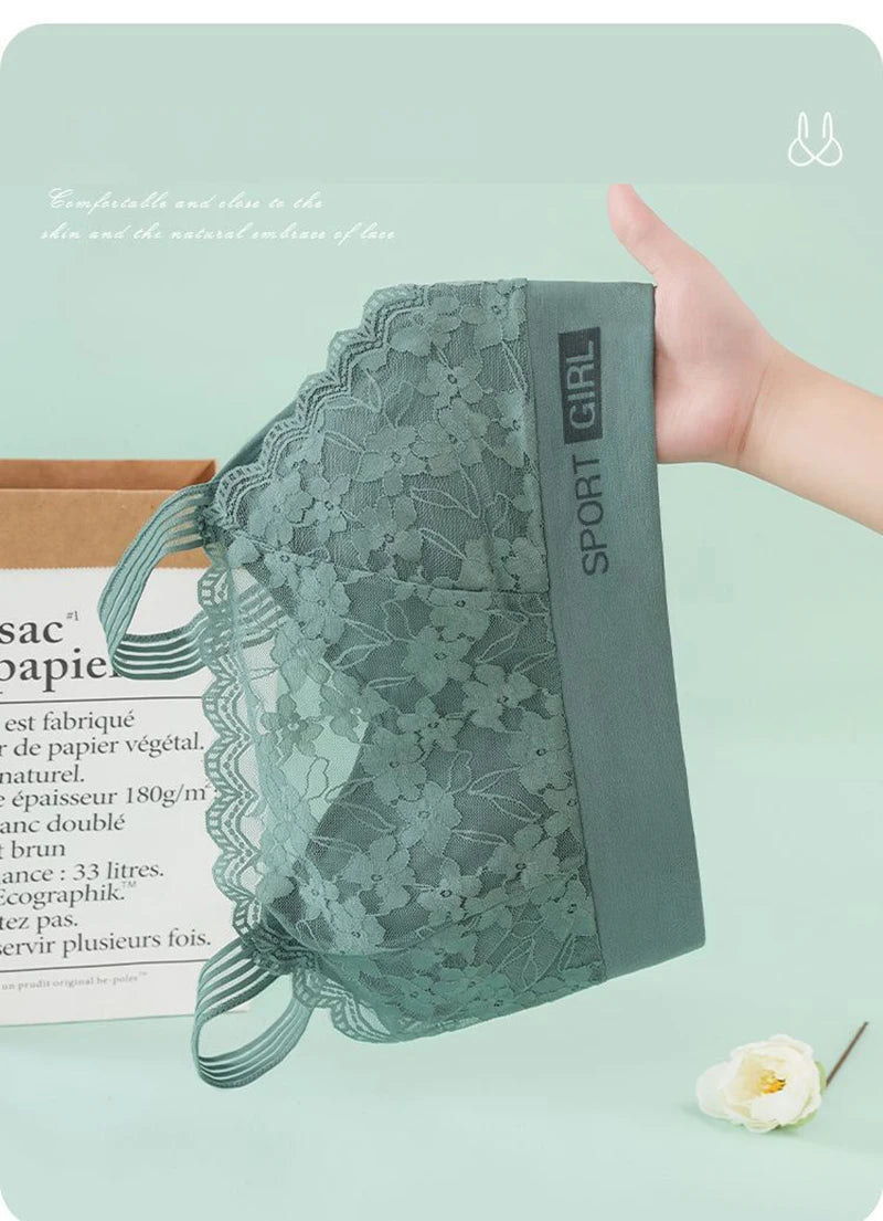 Sexy Lace Seamless Large Size Women's Bra Comfortable Breathable Sports Beauty Back Vest Sleep Gathered Wrapped Chest Tube Top