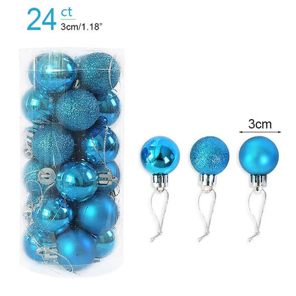 1box Christmas Balls Christmas Tree Ornaments Ball Xmas Hanging Tree Pendants Home Party Decor 2026 New Year Gift Noel Navidad