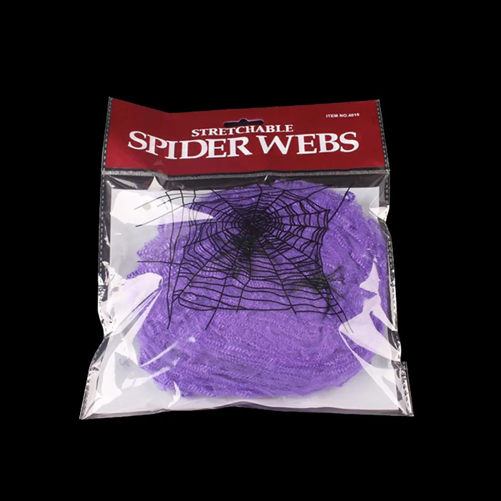 Halloween Decoration Spider Web,Artificial Spider Web,Stretchy Cobweb With Spider,Horror Gothic Haunted House Home Decor