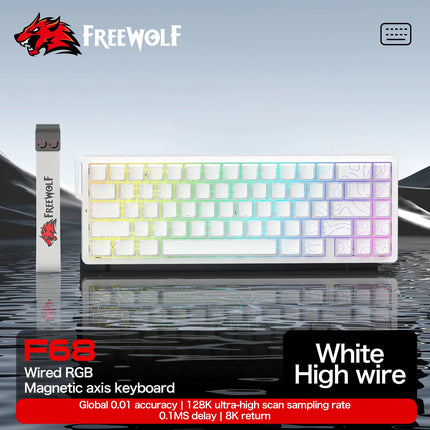 8K Magnetic Gaming Keyboard ATTACK SHARK X68HE Wired and FREEWOLF F68 Wired F68Pro Wireless for Pro Gaming 0.01mm Rapid Trigg