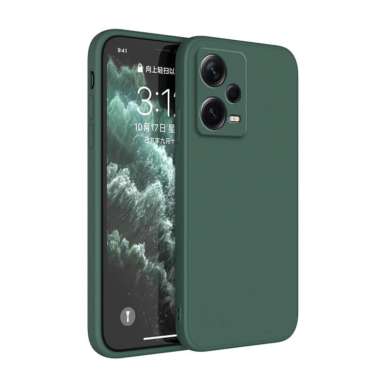 Square Matte Silicone Case for Xiaomi Redmi Note 12 5G Note 12 Pro+ Soft Fundas Redmi Note12 Pro Plus 5G Matte Basic Cover Cases