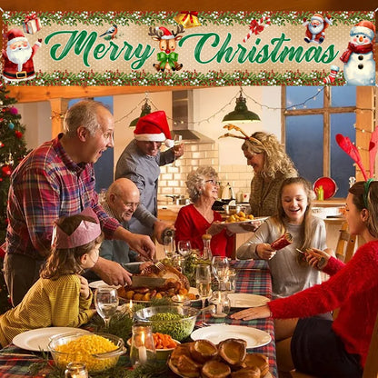 Christmas Outdoor Banner Merry Christmas Decorations For Home 2024 Navidad Kerst Xmas Decor Noel Kerst Happy New Year Gift 2025