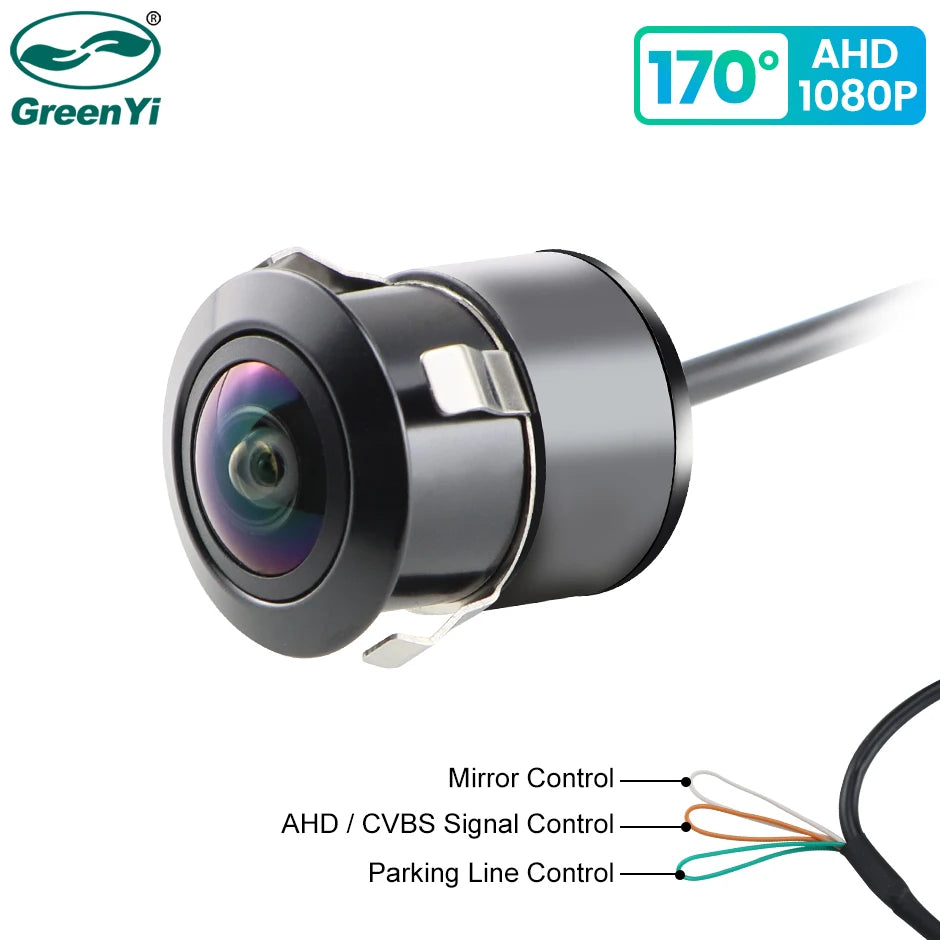 GreenYi AHD1080P Car Front Rear View Back Up Camera 170° Fisheye Lens Full HD Night Vision Vehicle Reverse Camera Universal G301