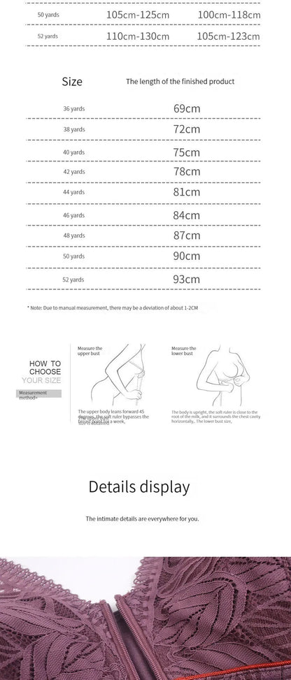 Soft cotton cups before the zipper in the elderly underwear breathable women without steel ring tank top lace large size bra