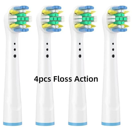 4/8PCS Replacement Brush Heads for Oral B Electric Toothbrushes Floss Cross Action 3D Pro White Precision Standard Daily Clean