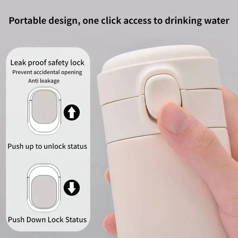 Disney Stitch 420ml Thermal Cup Sports Water Bottle Kids Portable Large Capacity Outdoor Vacuum Cup Stainless Steel Bottle