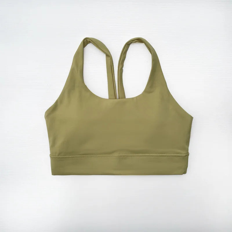lulu Same Style Yoga Sports bra Women's High-intensity Shock-proof Fitness bra Simple Beautiful Back Fashion Yoga bra