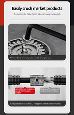 DELIXI ELECTRIC Allen Key Set，Allen Hex WrenchScrewdriverBox-packed Set，SleevUniversal Torque Long Metric,for VehicleMaintenance