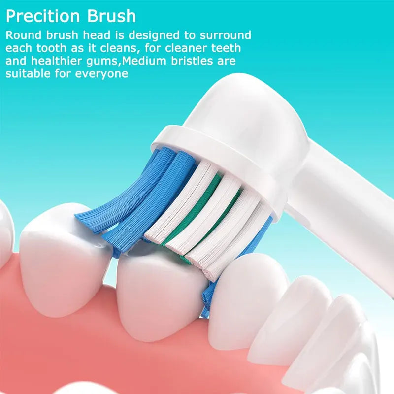 Toothbrush Head Compatible with Oral b Braun Electric Toothbrush, Precision Replacement Brush Heads for Pro Smart Genius, Effici
