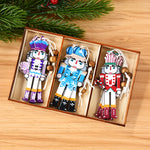 Christmas Nutcracker Soldier Wooden Pendant Xmas Tree Hanging Ornaments 2024 Navidad Decoration for Home 2025 New Year Gifts