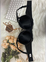 Pu leather fabric women's underwear with underwire pull-up thin mold cup sexy bra