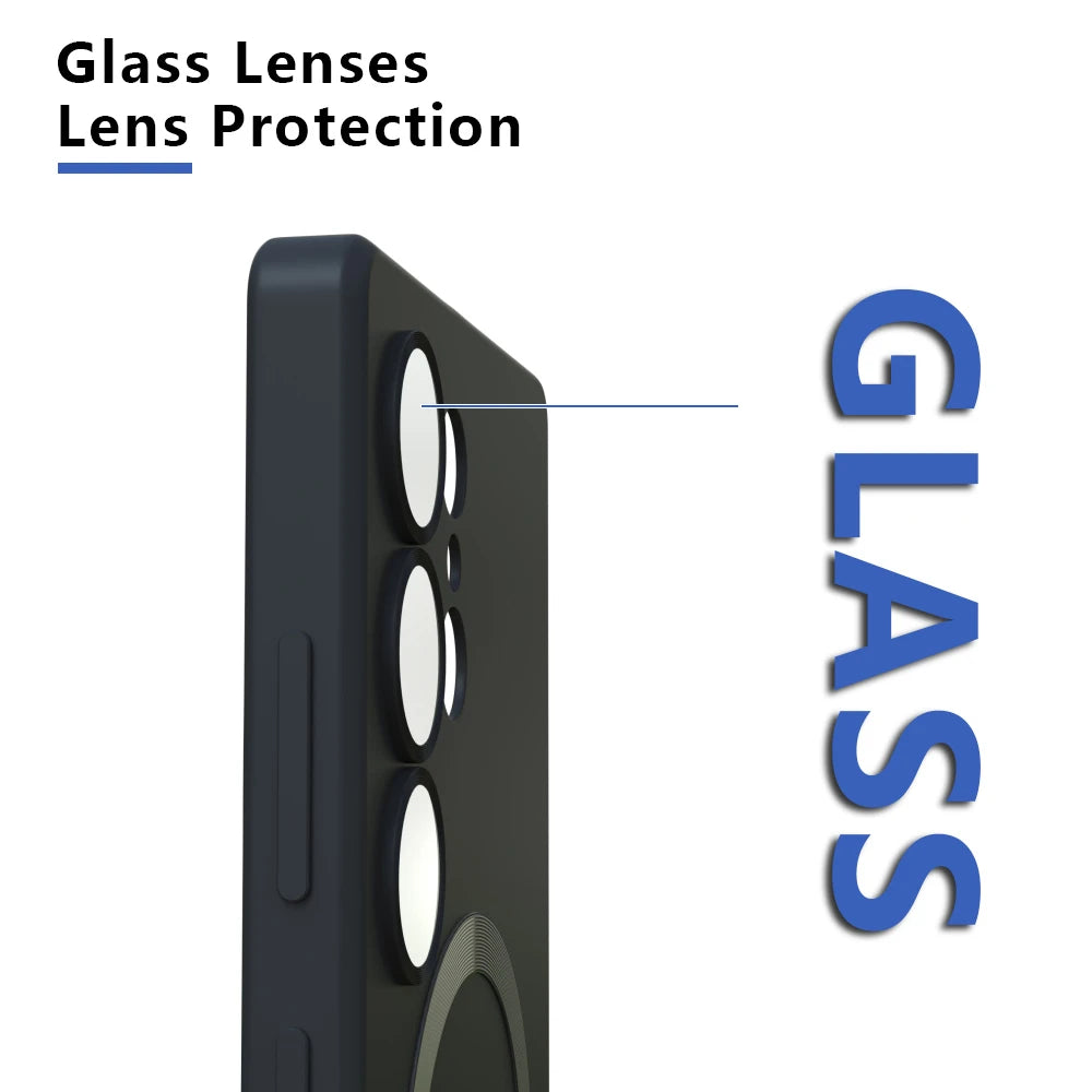 Soft Silicone Case For  Galaxy S25 Ultra S25 Plus S25Ultra S21 FE S23 S24 With Camera Lens Full Covers