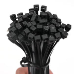 500/100Pcs Wholesale Plastic Nylon Cable Ties Self-locking Cord Straps Adjustable Cables Fastening Loop Home Office Wire Zip Tie
