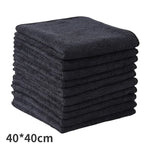 Black Thicken Microfiber Car Cleaning Towels Soft Quick Drying Windows Mirrors Wiping Rags Home Double Layer Clean Cloths