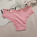 4PCS Women's Cotton Briefs Sexy Female Underpants Elasticity Comfortable Underwear Panties Lingerie S-XL  Solid Color Intimate