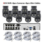 XMEYE Waterproof 6MP HD POE Surveillance Camera System Dual Lens PTZ WIFI IP Home Security 4CH 8CH POE NVR Video H.265 CCTV Kit