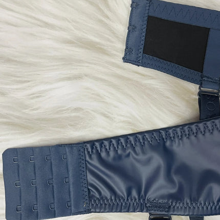 Pu leather fabric women's underwear with underwire pull-up thin mold cup sexy bra