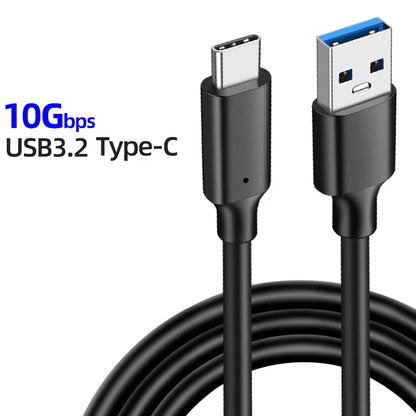 USB3.2 10Gbps Type C Cable USB A to Type-C 3.2 Data Transfer USB C SSD Hard Disk Cable PD 60W 3A Quick Charge 3.0 Charge Cable