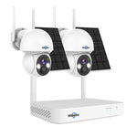Hiseeu 4MP WiFi PTZ Solar IP Camera Security System Kit Night Vision Human Detection P2P Two-Way Audio 10CH NVR CCTV Camera Set
