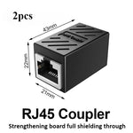 New RJ45 Connector Cat7/6 Ethernet Adapter Gigabit Interface Network Extender Convertor For Extension Cable Female to Female