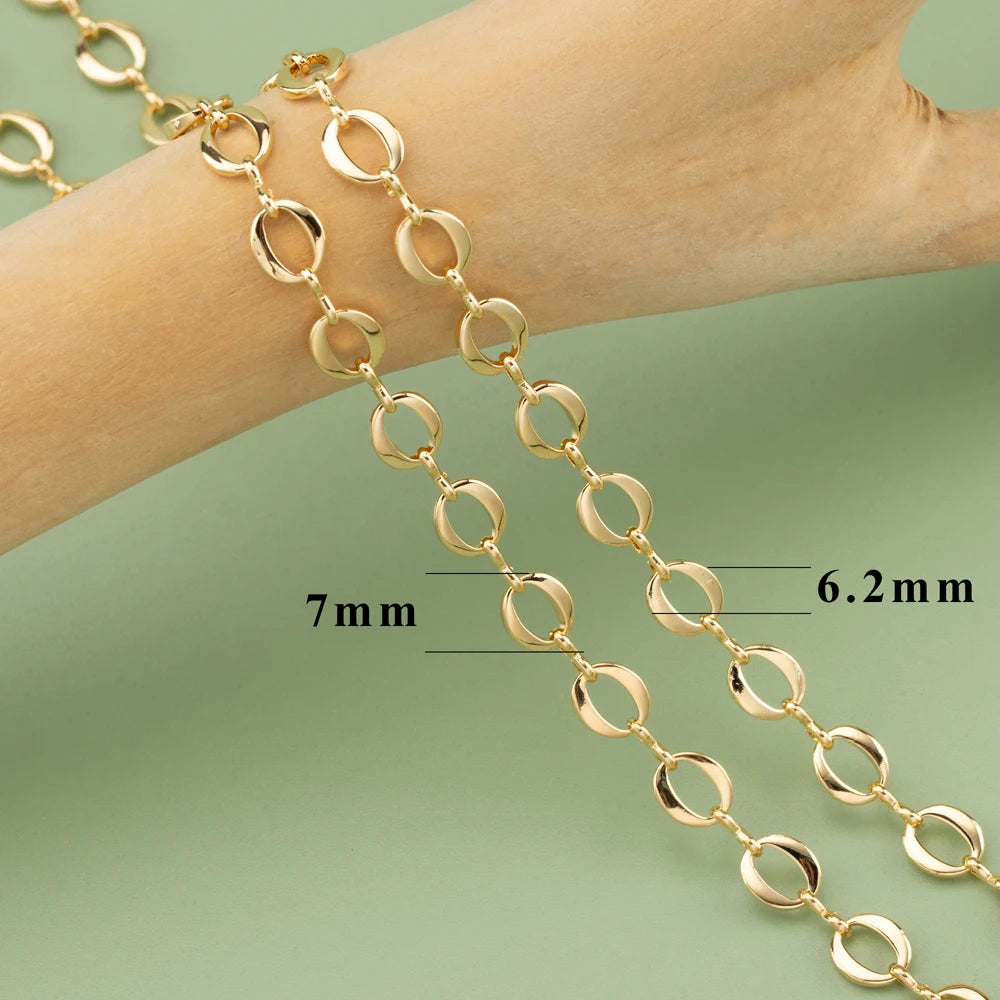 YEGUI C77,diy chain,18k gold rhodium plated,copper,pass REACH,nickel free,jewelry making,charms,diy bracelet necklace,1m/lot