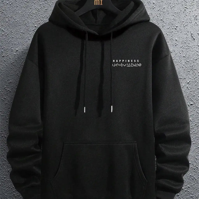 Japanese Cartoon Printing Men Hoody O-Neck All Match Loose Sweatshirt Fashion Fleece Basic Daily Hoodie Autumn Novelty Clothes