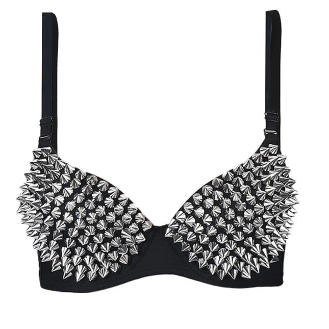 New Sexy Lingerie Underwear Bras for Women Steampunk Spike Studs Bra Top Wireless Bra Fashion Party Club Tops Female Underwear