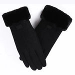 New Fashion Gloves Autumn Winter Cute Furry Warm Mitts Full Finger Mittens Women Outdoor Sport Female Gloves Screen