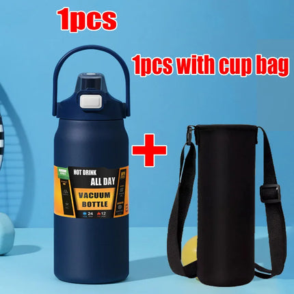 1500ML Stainless Steel Thermo Bottle Portable Thermos Large Capacity Thermo Water Bottle Tumbler Thermoses Outdoor Vacuum Flasks