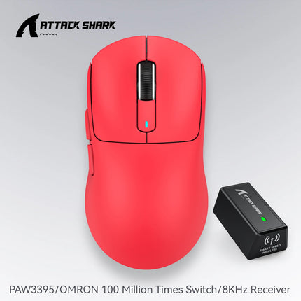 Attack Shark X3orX3Pro  PixArt 1K/4K lightweight，3-mode macro wireless gaming mouse,26K DPI PAW3395,suitable for laptop/Win/Mac